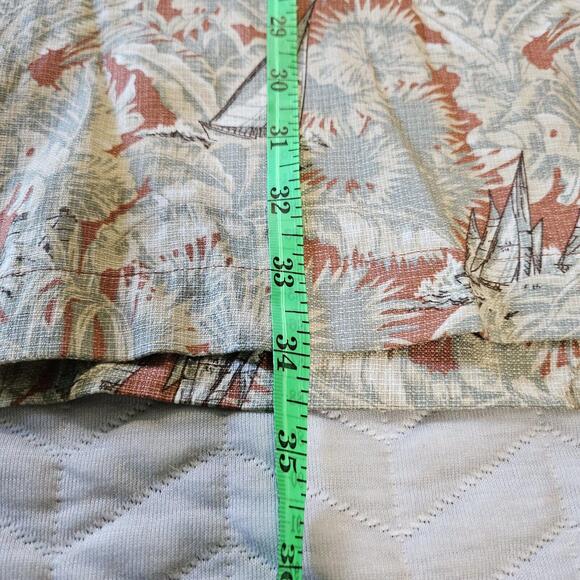 Vintage Dockers Men's Wood Button Up Floral Sail Boat Plus Size 3XL 75% Silk - Picture 8 of 9